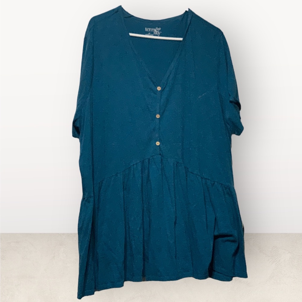 Teal peplum shirt